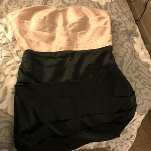 Pink and black dress